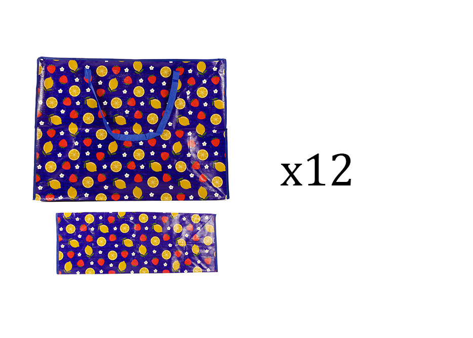 LL-SB3 LEMON&STRAWBERRY REUSABLE SHOPPING BAG x12